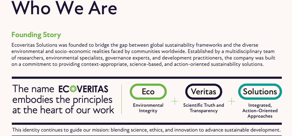 Who we are Ecoveritas